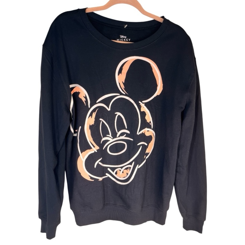 Disney Black and Orange Mickey Mouse Sweatshirt. NWOT